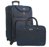Набор: чемодан + сумочка Borgo Antico. 6088 dark blue 26/18"